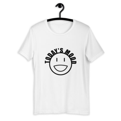 Happy Smiling Face Today's Mood Text Happy Mood Short-Sleeve Unisex T-Shirt