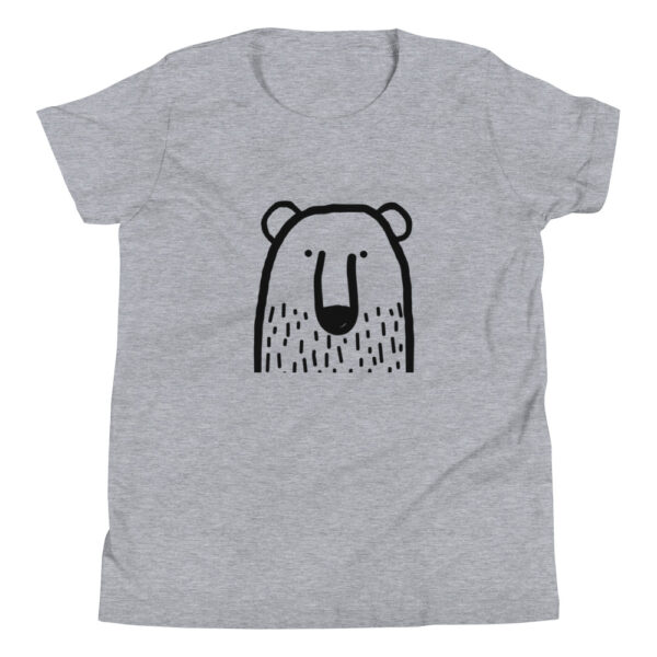 Bear Animal Hand-Drawn Illustration Youth Short Sleeve Graphic T-Shirt ...