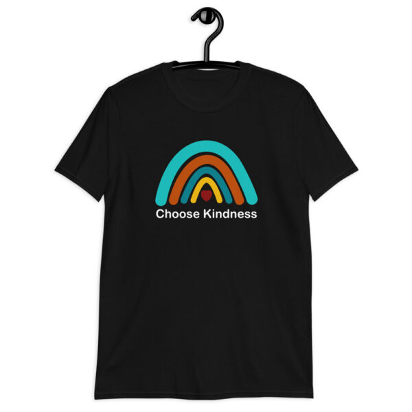 Choose Kindness Colorful Rainbow Red Heart Short-Sleeve Unisex T-Shirt - Image 2
