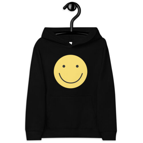 Happy Smiling Yellow Face Happiness Kids Fleece Hoodie