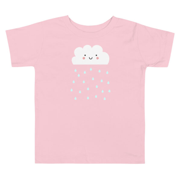 Lovely Smiling Cloud Rainy Day Rain Drops Toddler Short Sleeve Tee