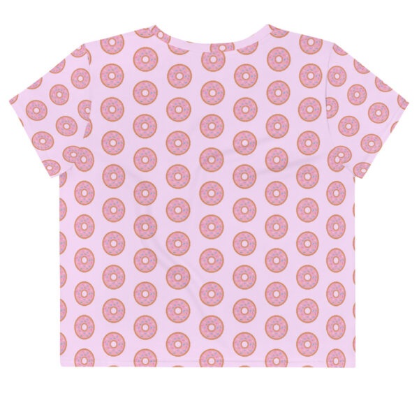 Chic Donuts Colorful Sprinkles Women All-Over Print Crop Tee - Image 2