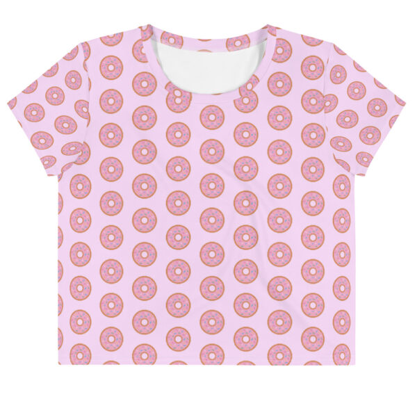 Chic Donuts Colorful Sprinkles Women All-Over Print Crop Tee