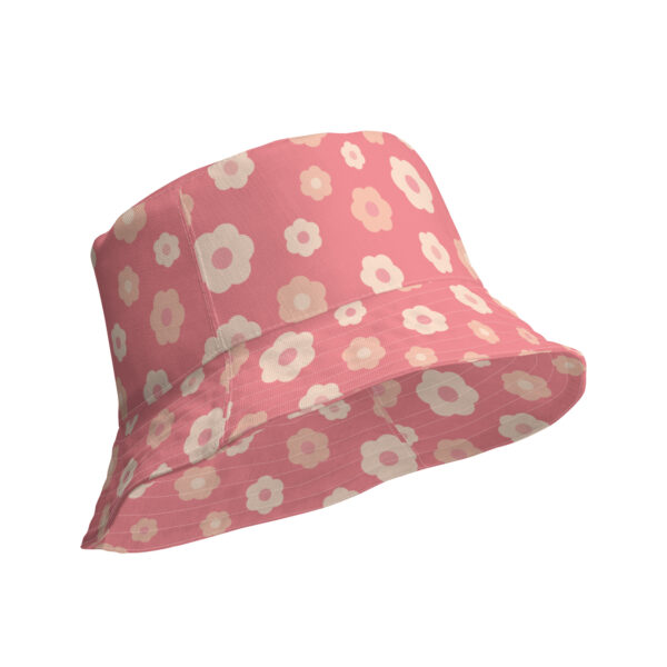 Feminine Spring Flowers Pattern Floral Reversible bucket hat - Image 2