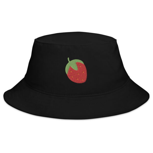 Chic Strawberry Fruit Embroidery Bucket Hat