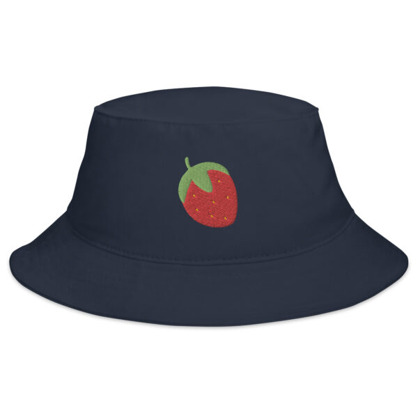Chic Strawberry Fruit Embroidery Bucket Hat - Image 2