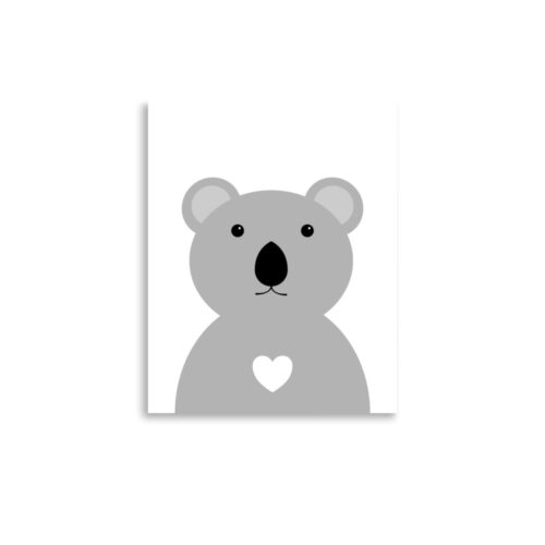 Cute Koala Animal Kids Room Wall Art Poster