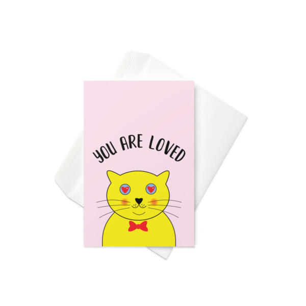 Cute Yellow Cat You Are Loved Love Card