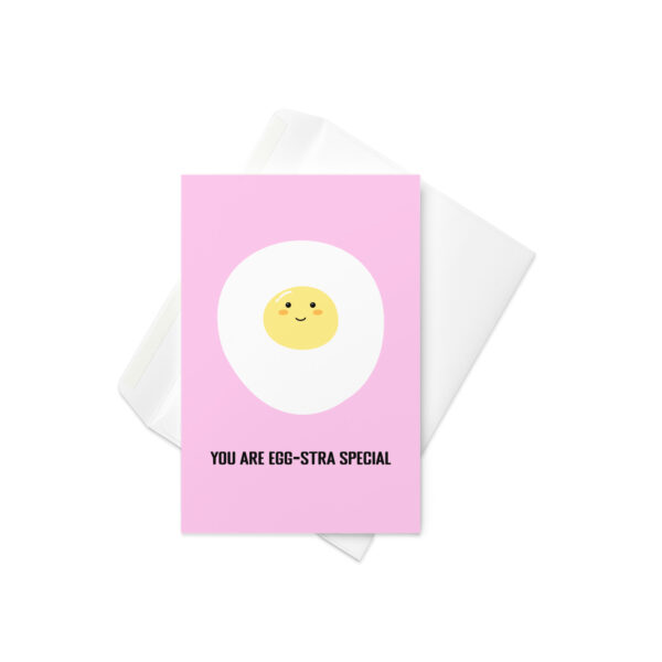 Cute Fried Egg You Are Egg-stra Special Pun Love card