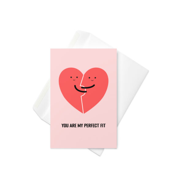 You Are My Perfect Fit Hearts Couple Puzzle Love Greeting card