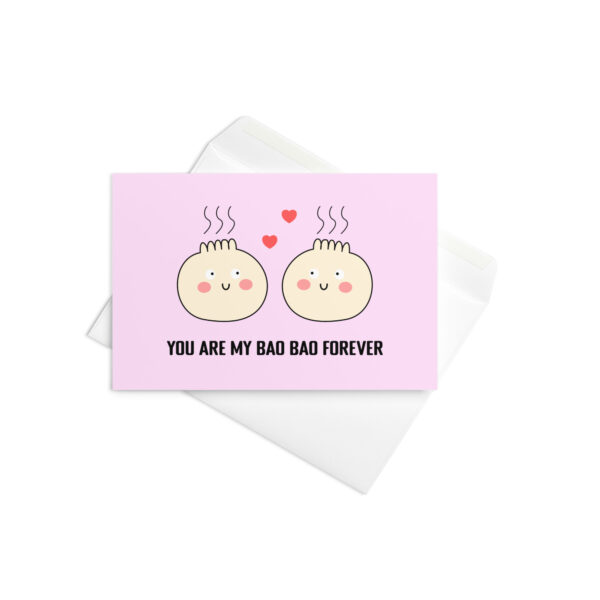 Cute You Are My Bao Bao Chinese Steamed Bun Pun Love card