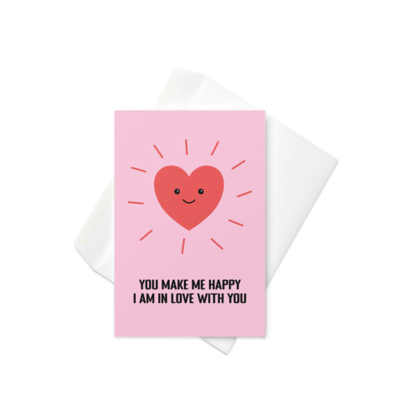 You Make Me Happy Smiling Red Heart Sunshine Love ard