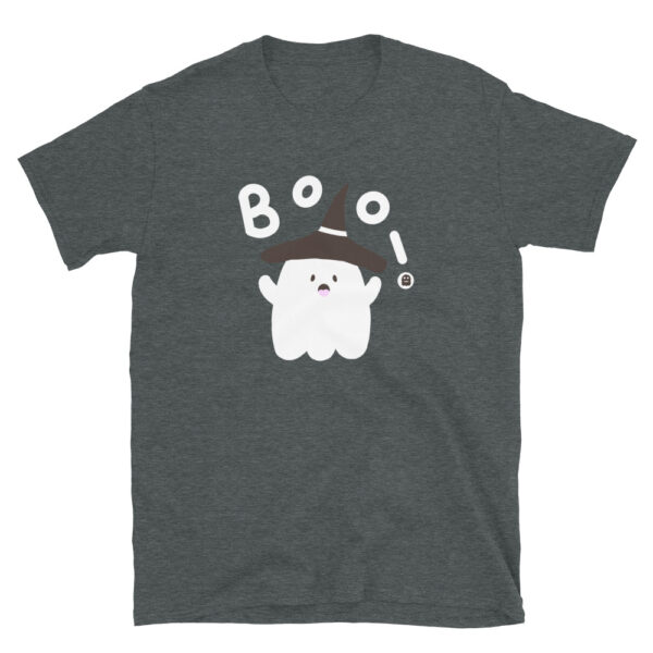 Cute Funny Ghost Witch Hat Boo Skull Halloween Short-Sleeve Unisex T-Shirt - Image 4