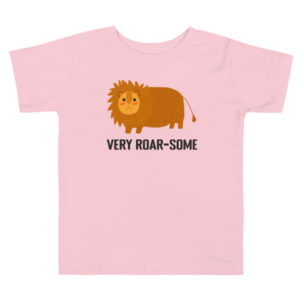 Cute Funny Very Roar-some Lion Animal Toddler Short Sleeve Tee - Image 3