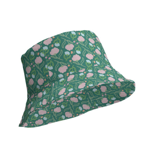 Elegant Floral Patterns Nature Theme Reversible bucket hat