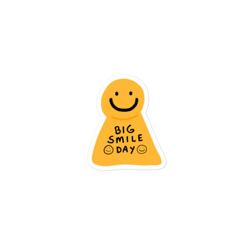 Lovely Cute Smiling Ghost Big Smile Day Bubble-free stickers