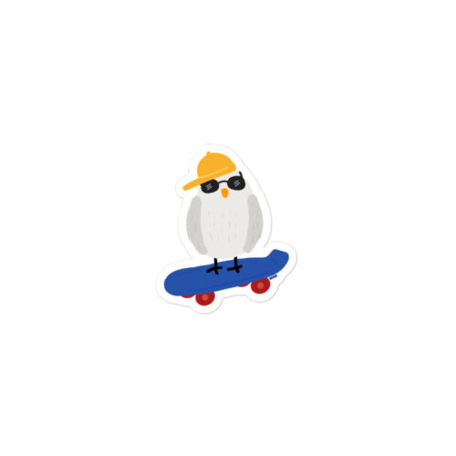 Not Your Average Cool Chick on the Skateboard Bubble-free stickers