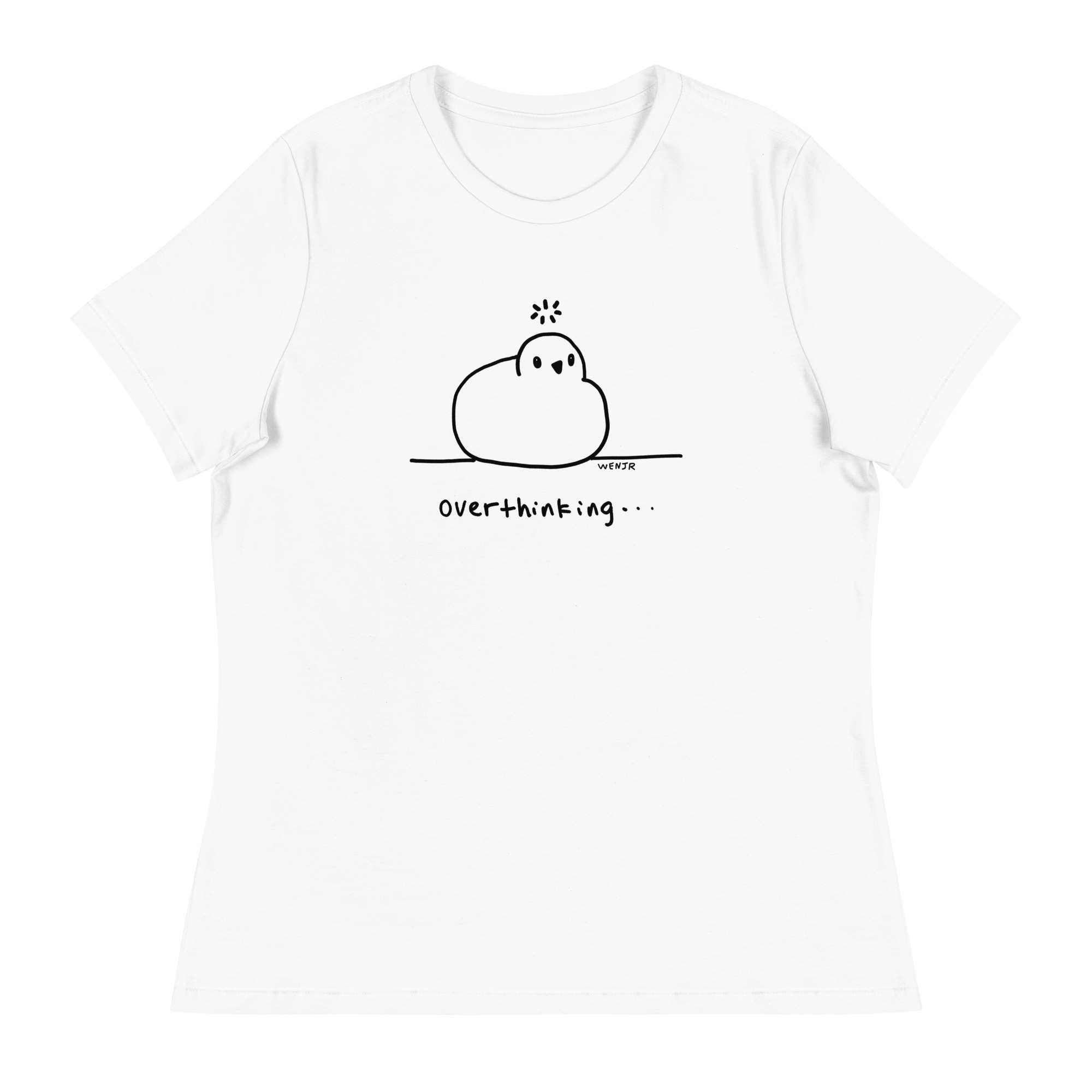 Cute Funny Overthinking Bird Women's T-Shirt - Image 3